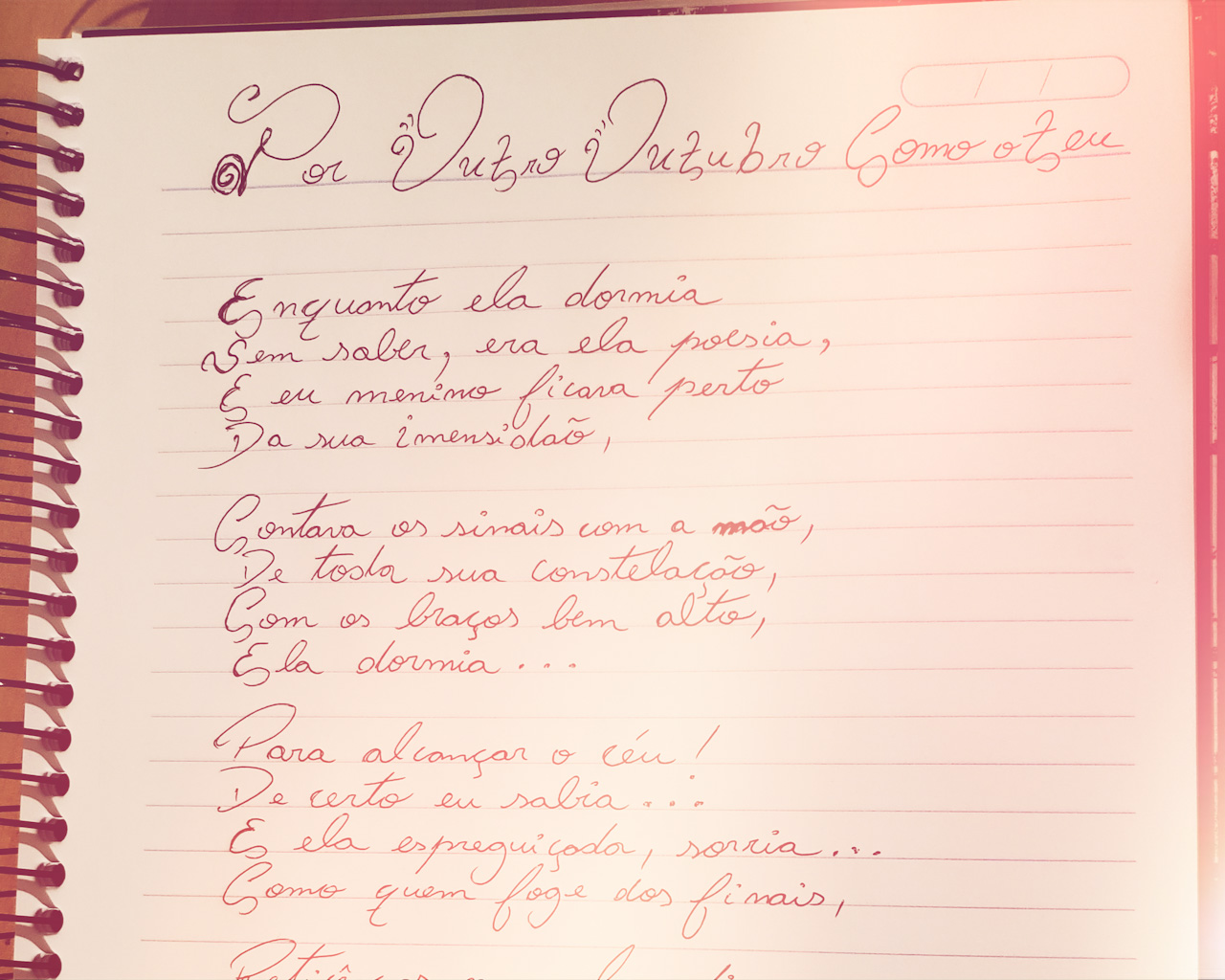 POR OUTRO OUTUBRO COMO O TEU